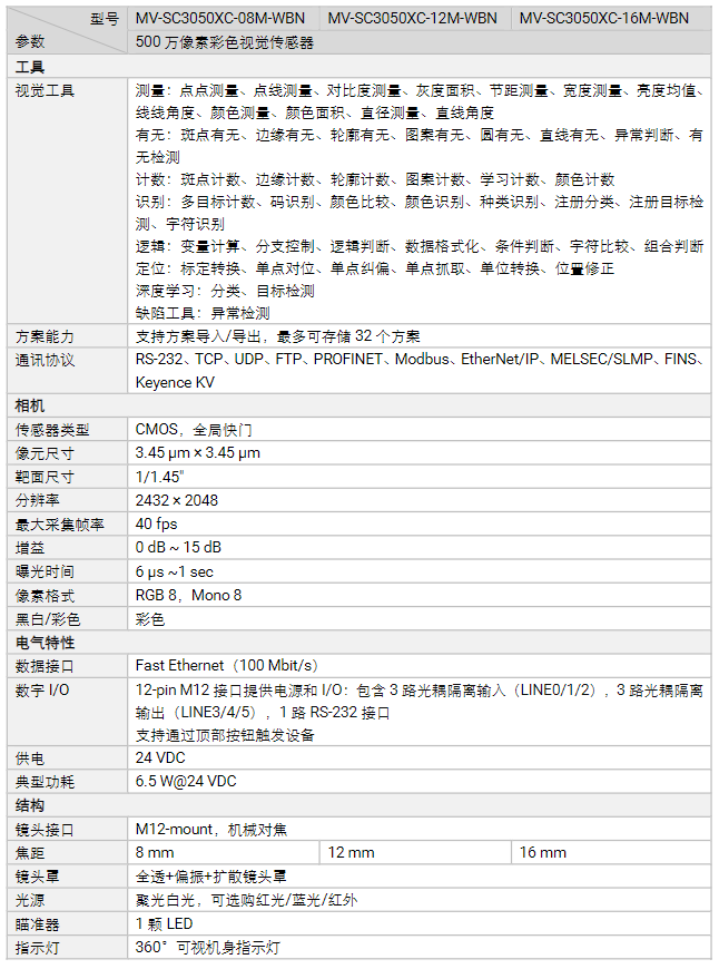 海康MV-SC3050XC-08m/12m/16m500萬像素彩色視覺相機讀碼傳感器.png